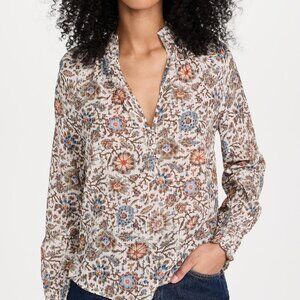 Veronica Beard Alexandria Top Multicolor Floral Blouse Size 12